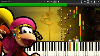 Donkey Kong Country 3 🎵 Rockface Rumble 🎵 Synthesia [upl. by Schmitz987]