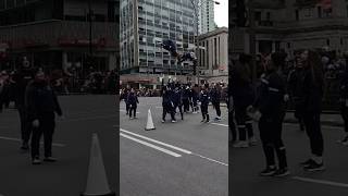 Montreal Christmas Parade montrealdowntown montreal christmas parade shorts viral stunt [upl. by Htiekel]