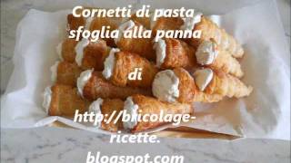 Cornetti mignon di pasta sfoglia alla panna [upl. by Mosera]