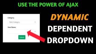 Build Dynamic Dependent Dropdowns in PHP Using AJAX  RealWorld Example [upl. by Norvall]