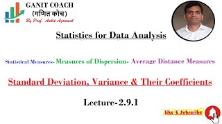 Lecture 291 Standard Deviation amp Variance with their Coefficient  SD amp Coefficient of Variance [upl. by Mihsah]