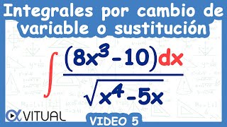 🐍 Integrales por Cambio de Variable o Sustitución  Video 5 [upl. by Bernstein]