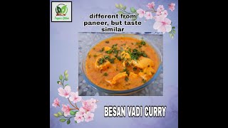 Different from paneer but tastes similar BESAN VADI CURRYuniqueRecipe [upl. by Vez784]