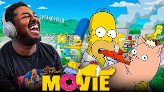 First Time Watching THE SIMPSONS MOVIE Almost Had Me Pass Out Laughing [upl. by Netti]