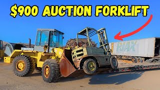 Auction Bought Sight Unseen Will this Forklift Ever Run Again [upl. by Arutak761]