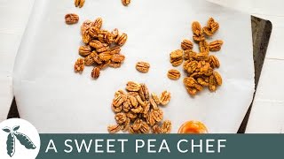 Candied Pecans Three Ways That Are Totally Healthy  A Sweet Pea Chef [upl. by Nakashima857]