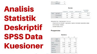 Analisis Statistik Deskriptif SPSS Data Kuesioner [upl. by Furmark]