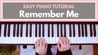 Remember Me  Coco EASY Piano Tutorial [upl. by Sergius]