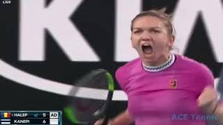 Simona Halep vs Kaia Kanepi 2019 Australian Open Highlights [upl. by Ulric581]