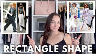 How To Dress A RECTANGLE Body Shape  Styling Dos amp Donts [upl. by Enirak]