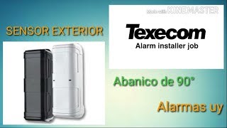 Detector Texecom exterior 90° grados [upl. by Cathi26]