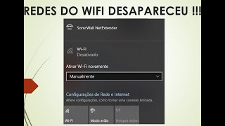 Rede WiFI Sumiu ou não aparece no notebook ou PC  2024 [upl. by Kristina611]