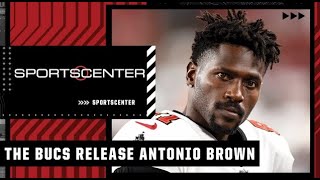 The Bucs officially RELEASE Antonio Brown  SportsCenter [upl. by Euqinomod]