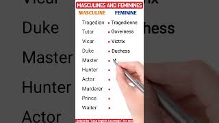 Masculines and feminines part 8  esl short english [upl. by Adiv]