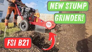 NEW STUMP GRINDER  Hedge Removal  Diary Of A 21 Year Old Landscape Business Owner EP5 UK [upl. by Llewej109]