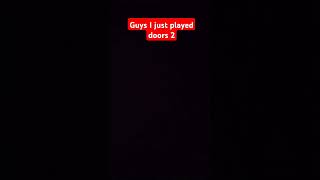 I play doors too but I died On the first entity [upl. by Lear]