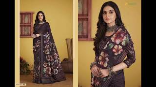 BRANDRAJGURU BLACK flower print newcatlog VARALAXMI SAREES CENTRERR KRISHNAGIRI whats8940920576 [upl. by Faux]