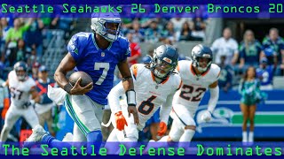 Seattle Seahawks 26 Denver Broncos 20 Mike Macdonald aces his first test [upl. by Olmstead362]