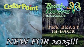 Cedar Point amp Busch Gardens Williamsburg NEW FOR 2025 Ride Announcement and Teaser [upl. by Agler]