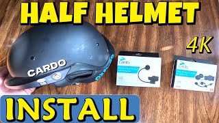 Cardo Half Helmet Kit Installation  Packtalk Edge [upl. by Eenwat]