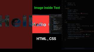 1100  Moving image inside text using HTML CSS  animation webdeveloment ai css frontend html [upl. by Ilysa]