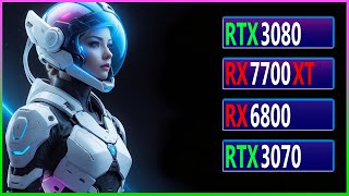 RTX 3080 vs RX 6800 vs RX 7700 XT vs RTX 3070 Test 10 games at 1440P [upl. by Bohs]