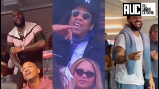 Rappers And Celebs React To Snoop Dogg Dr Dre Super Bowl Halftime Show Jay Z Drake Lebron James [upl. by Ymmor]