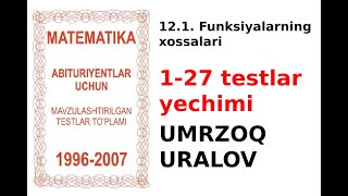 AXBOROTNOMA FUNKSIYA 127 TESTLAR YECHIMI [upl. by Naejarual]