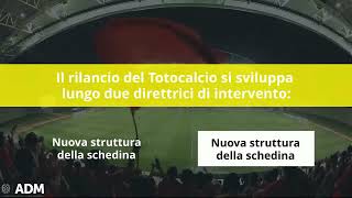 ADM il nuovo Totocalcio in pillole [upl. by Ennoitna]