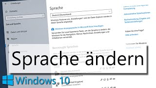 Windows 10 Sprache ändern So ändert ihr die Anzeigesprache in Windows 10 [upl. by Llerrehc]