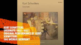 Kurt Schwitters  Einleitung Und Erster Teil Rondo  Wergo  Germany 1993 [upl. by Eleonora509]