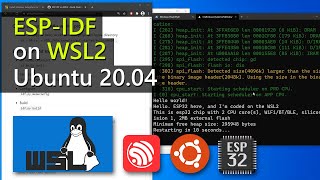 ESPIDF on WSL2 Ubuntu 2004 for programming ESP32 [upl. by Garwin]