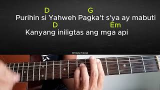 Akoy Magpupuri sa Panginoon Guitar Tutorial With Chords and Lyrics [upl. by Feldt820]