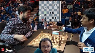 Hikaru literally doesnt care Nakamura vs Pragg  Tata Steel Chess India 2022  Commentary by Sagar [upl. by Taima]