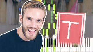 Congratulations  Pewdiepie Roomie amp Boyinaband Synthesia Piano Tutorial [upl. by Evannia]