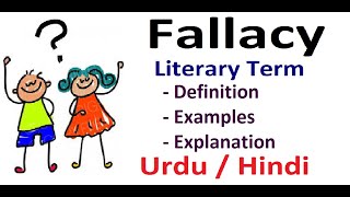 What is Fallacy Literary Device Explain in Hindi  Urdu [upl. by Crenshaw]