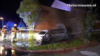 Autobrand brandstichting Hoogeveen [upl. by Sucy972]