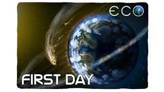 ECO Gameplay  First Day  ECO Game Tutorial  Online Global Survival Game [upl. by Viridi]