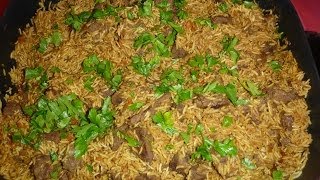 Beef Rice Pilaf Recipe PlovПлов  By Victoria Paikin [upl. by Ruzich]