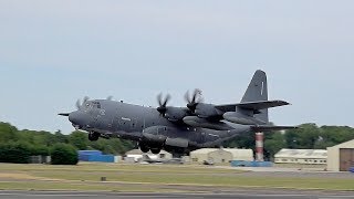 Lockheed Martin MC130J Hercules Commando II USAF departure at RAF Fairford RIAT 2017 AirShow [upl. by Bowe535]