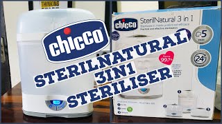 chicco SterilNatural 3 in 1 steriliser  one bottle free in box [upl. by Akimad435]