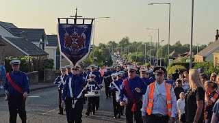 Newmains Loyalists Flute Band  Andrew Murphy Memorial FB Annual parade 17thMay 2024 [upl. by Alyakcm]