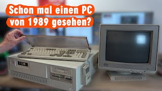 Intel 286 Prozessor mit MonsterPlatine und CTXRöhrenmonitor  Escom PC 1989 Germany [upl. by Emile257]