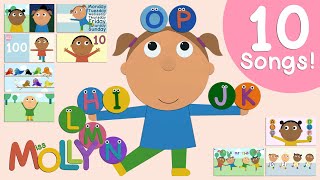 Miss Molly Songs 1 Alphabet Counting Colors Numbers Opposites  The ALPHABET Kids [upl. by Anse]