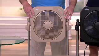 Air Innovations 12quot Swirl Cool Stand ampTabletop Fan wCord Wrap Storage on QVC [upl. by Daren]