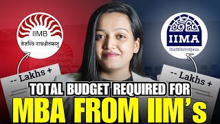 Total Budget Required For MBA From IIMs  Tuition Fees  Hostel  Scholarships✅ [upl. by Livi]