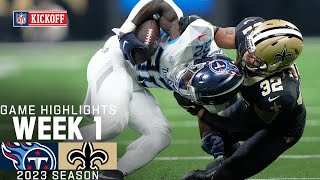 Tennessee Titans vs New Orleans Saints Game Highlights  NFL 2023 Week 1 [upl. by Muldon]