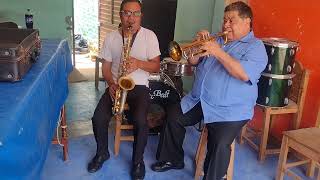 JUNTO AL MAR MAR TRUMPET Y JORGE ESCOBAR EL SAXMAGICO [upl. by Horton]