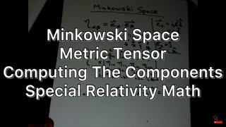 Minkowski Space Metric Tensor  Computing the Components  Special Relativity  Flat SpaceTime [upl. by Assilat853]