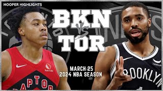 Brooklyn Nets vs Toronto Raptors Full Game Highlights  Mar 25  2024 NBA Season [upl. by Justin]